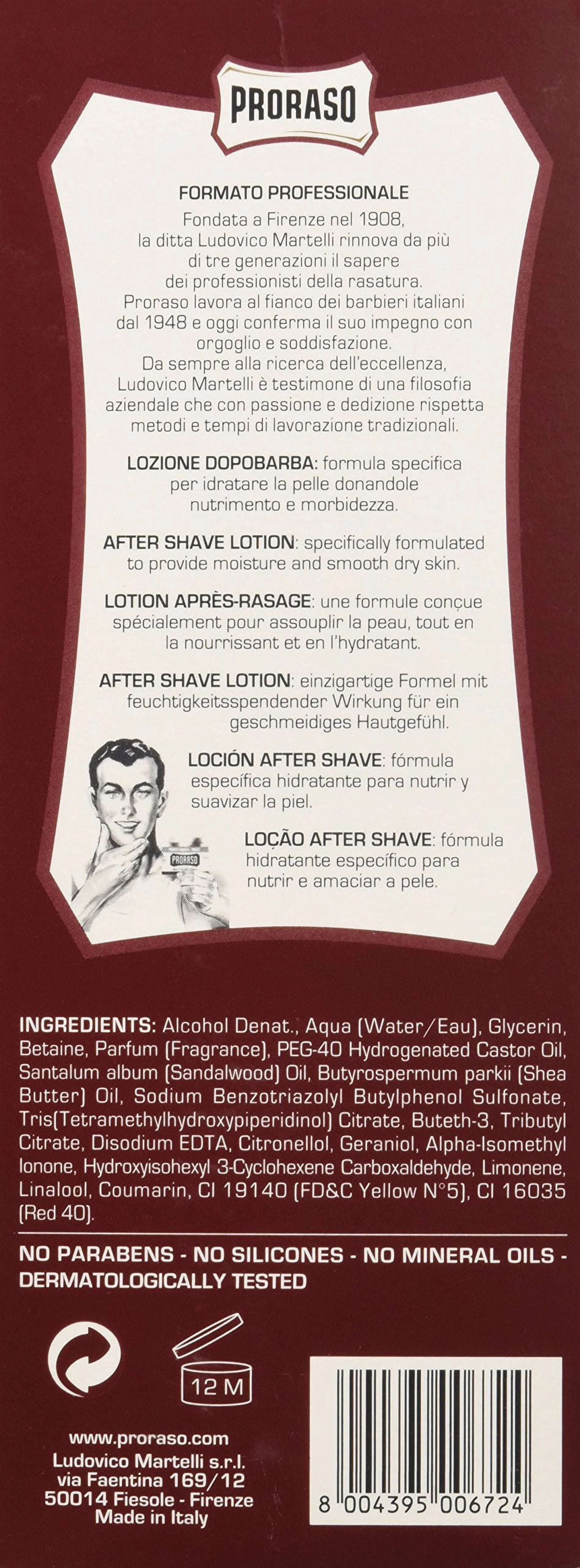 After Shave Lotion, Sandalwood and Shea Butter, 400ml O238656