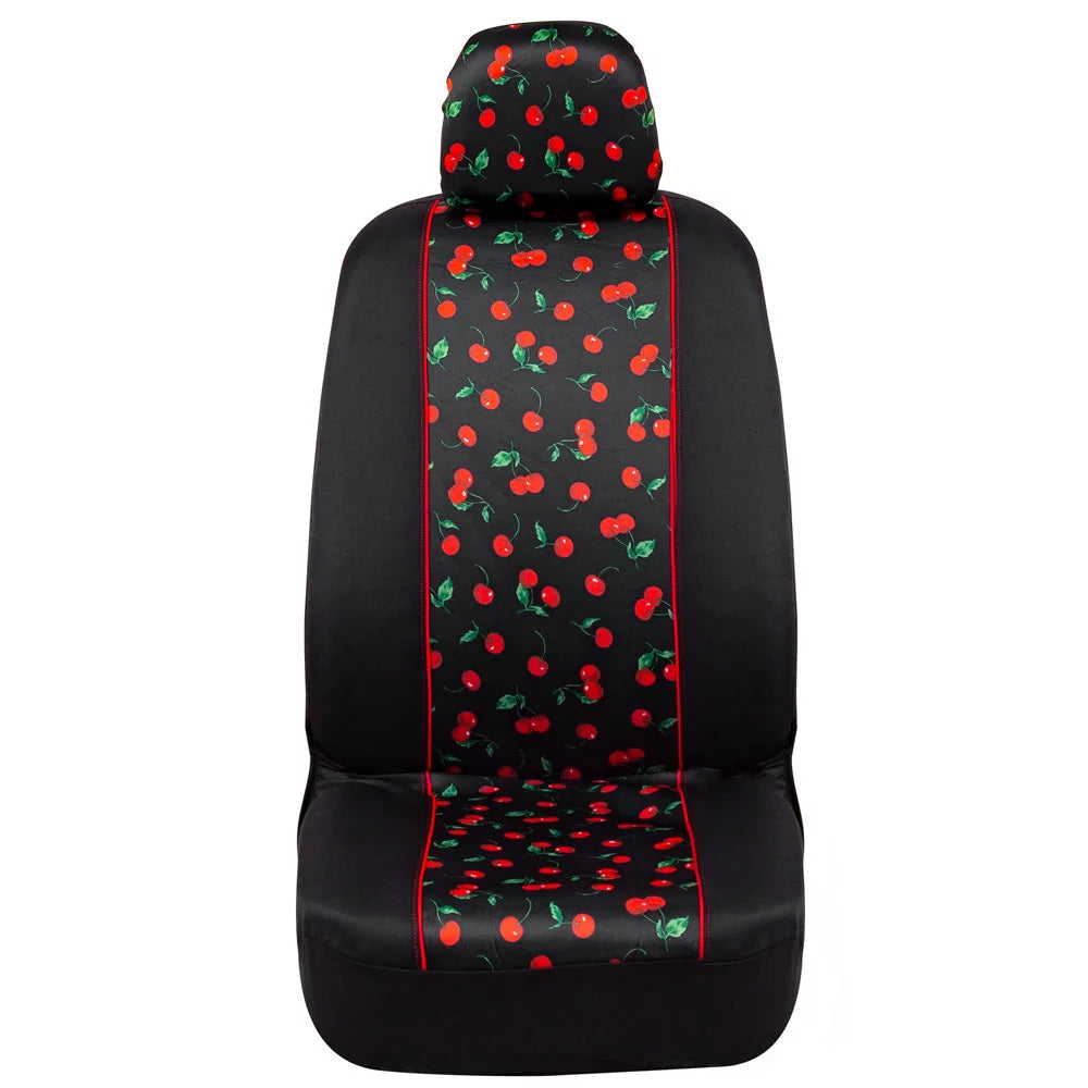 Cheeky Cherry Theme Car Seat Covers, Universal Fit, 2 Sets V82132