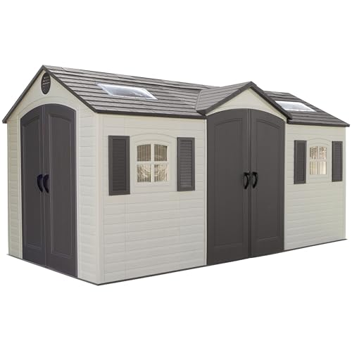 Outdoor Storage Shed, 15 x 8 ft, Dual Entry Z43758