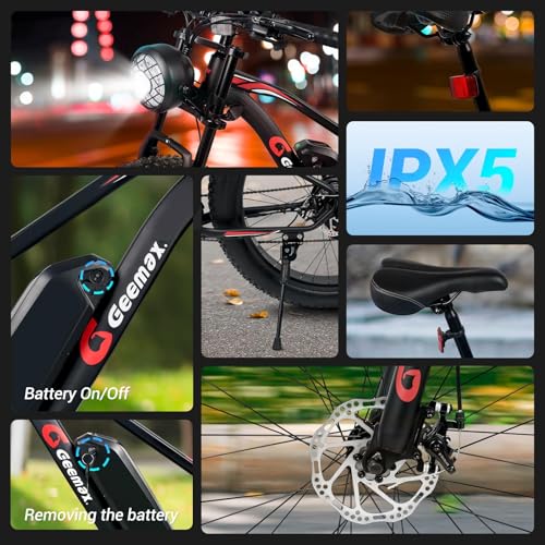 Electric Bike for Adults, 26" Fat Tire, 500W, 25 MPH U9811