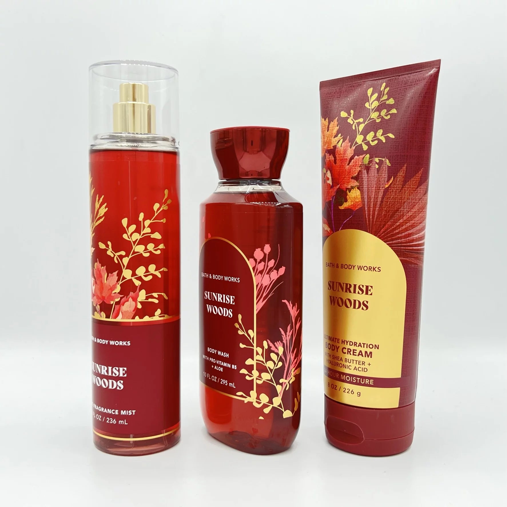 Sunrise Woods Fragrance Mist, Body Wash and Body Cream Set A5511