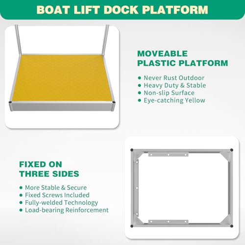 Foldable Dock Boarding Platform with Handrail K17625