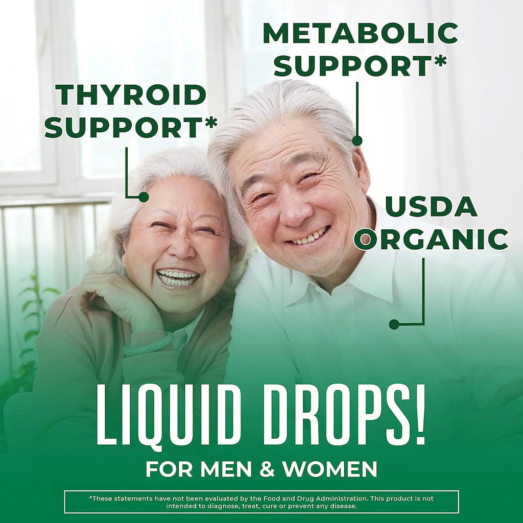 Potassium Iodine Supplement Drops, USDA Organic, Vegan, 450 Servings Q784
