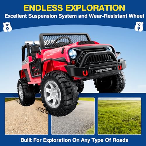 12V Kids Electric Ride On Car with Remote Control, Bluetooth Speaker, LED Lights Z308
