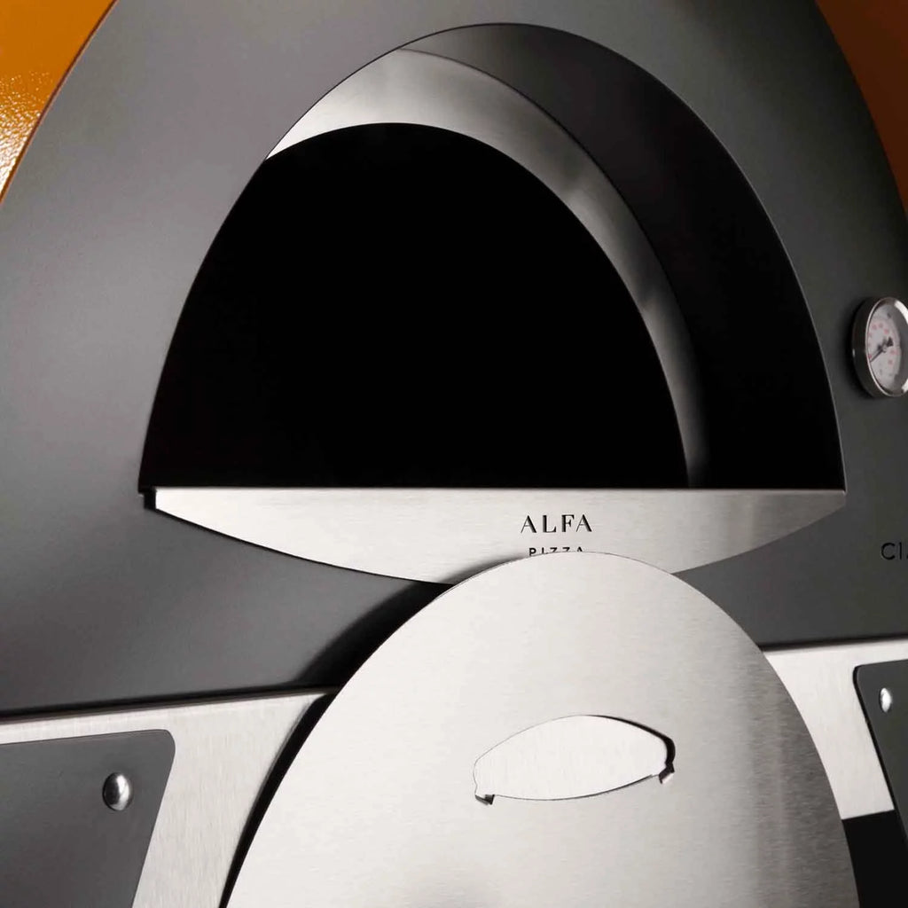 27" Wood Fired Pizza Oven on Base, Silver Gray Z383431