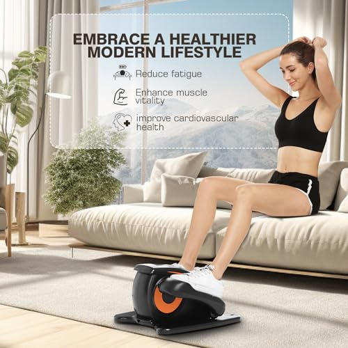 Under Desk Elliptical Machine - Quiet Pedal Exerciser for Seniors, Office & Home, Low-Impact Seated Leg Workout Equipment U896385