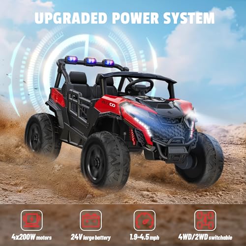 24V 2 Seater Ride on Car Truck, 4WD, Remote Control, Pink C7603