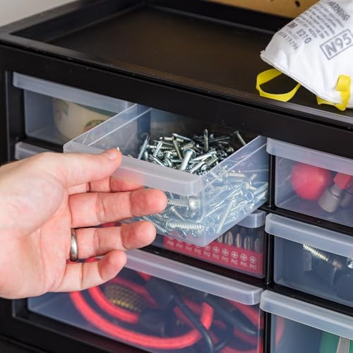 Screw Tool Organizer Small Parts Cabinet Chest, 44-Drawer Hardware Storage, Black S931