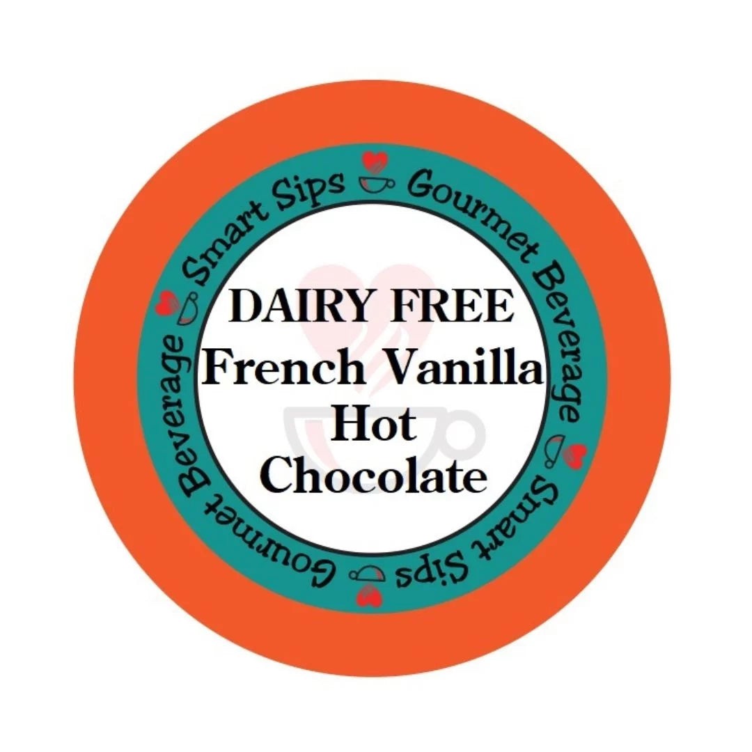 DAIRY-FREE | French Vanilla Hot Chocolate, Single-Serve Gourmet Lactose-Free Hot Cocoa Pods for Keurig K-cup Brewers