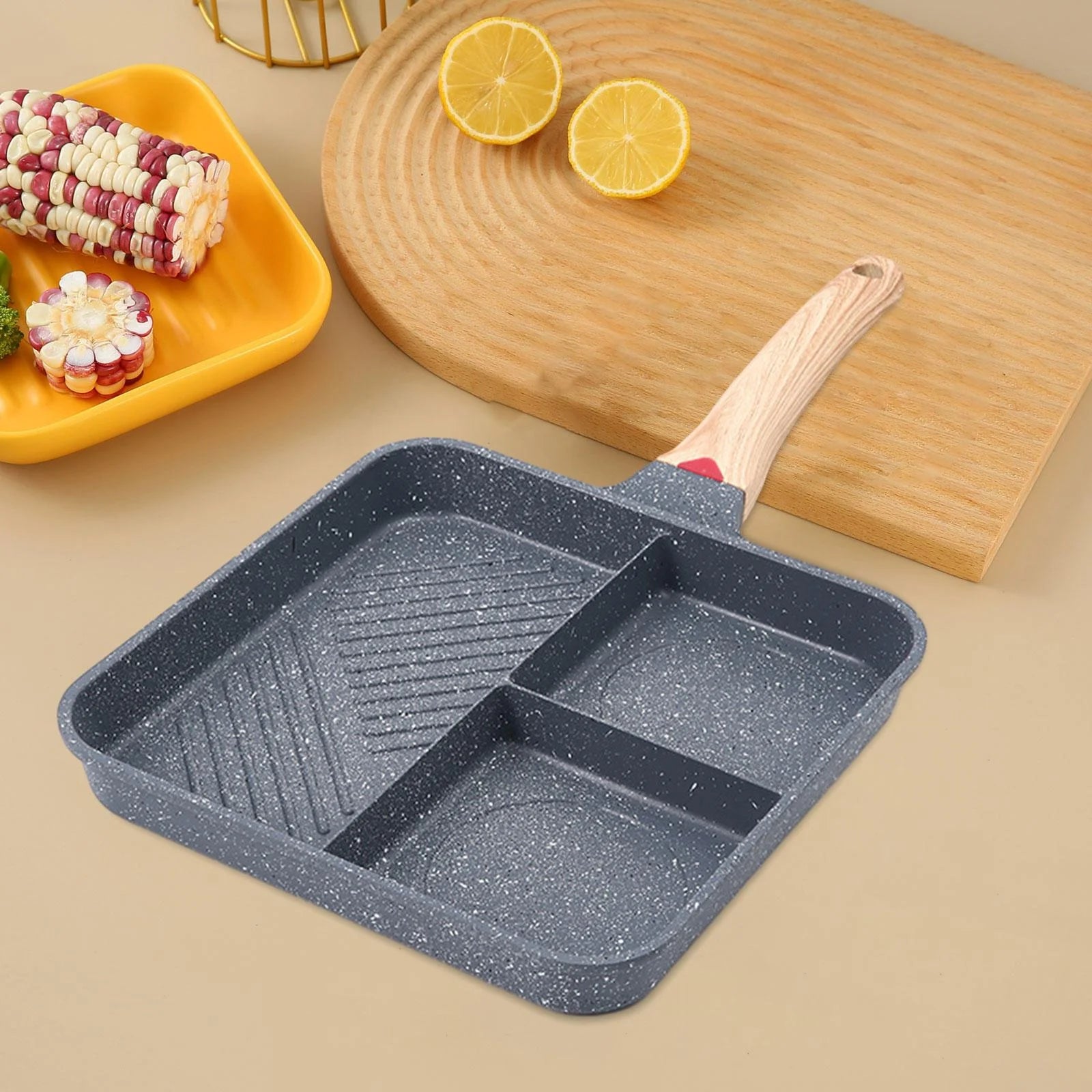 3 Section Nonstick Breakfast Frying Pan C4101