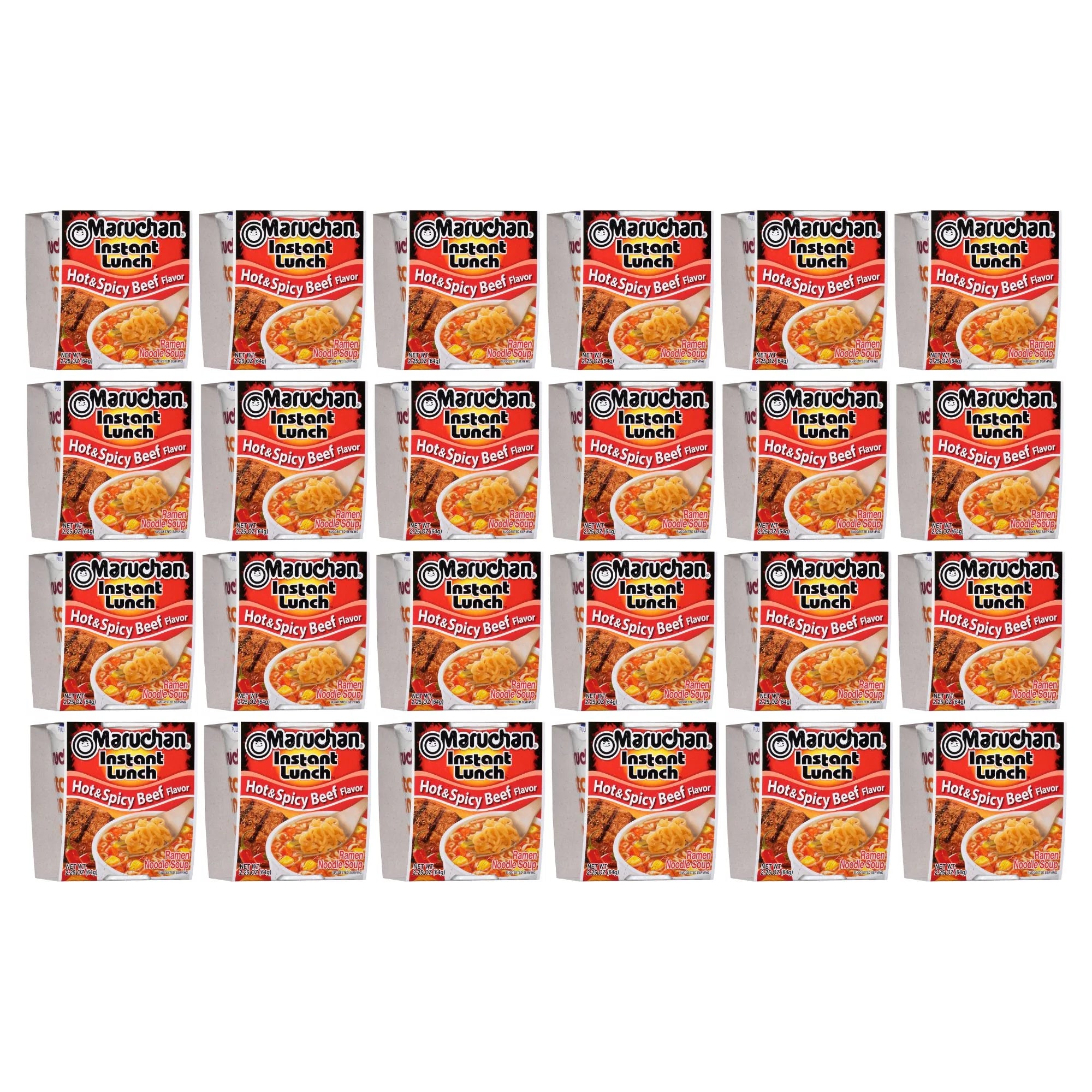 Hot and Spicy Beef Instant Ramen Noodles, 2.25 oz Cup, 24 Pack S96184