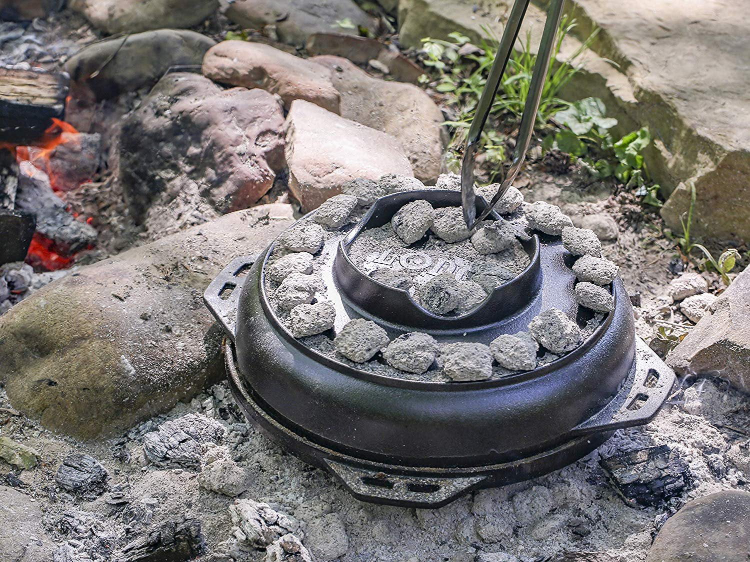 Cast Iron Cookware Set with Reversible Grill Griddle and Wok T654
