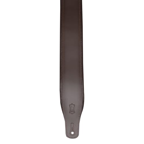 3" Wide Leather Guitar Strap with Foam Padding, Black O895