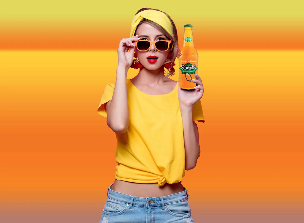 Orange & Cream Soda, 12 fl oz, 12 Glass Bottles U71870