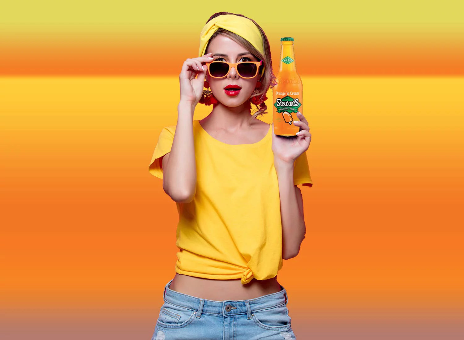 Orange & Cream Soda, 12 fl oz, 12 Glass Bottles U71870