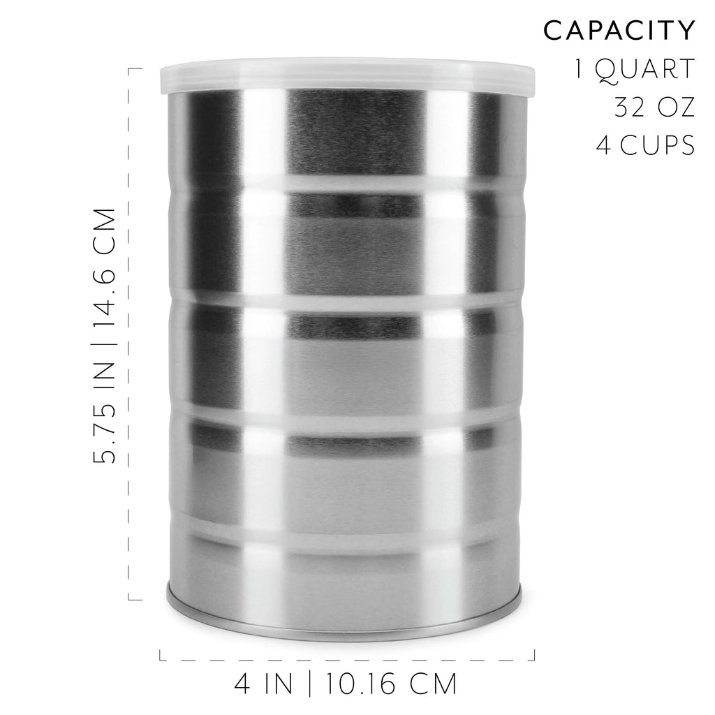 Metal Coffee Cans for Kitchen Storage and Crafts (4-Pack) M90531