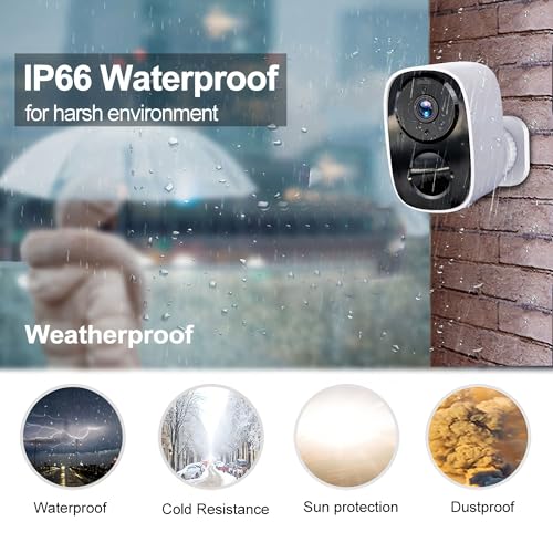 2K Wireless Outdoor Security Camera, Battery Powered, AI Motion Detection, 2-Way Talk X198