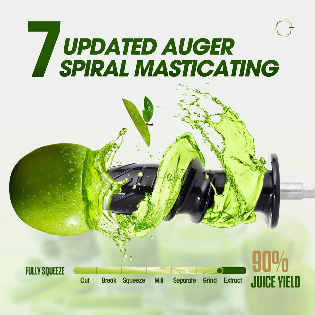 Slow Masticating Juicer for Vegetables and Fruits, Cold Press Extractor I446