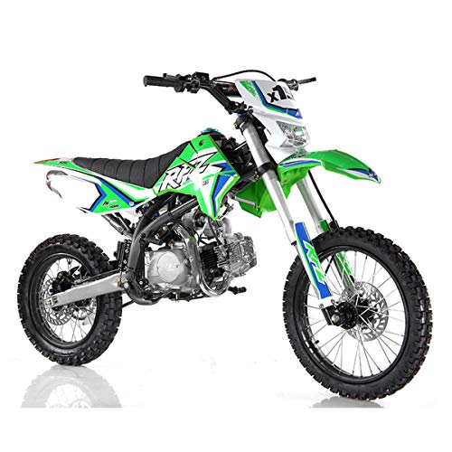 125cc Gas Dirt Pitbike with Headlight, Black Q764383