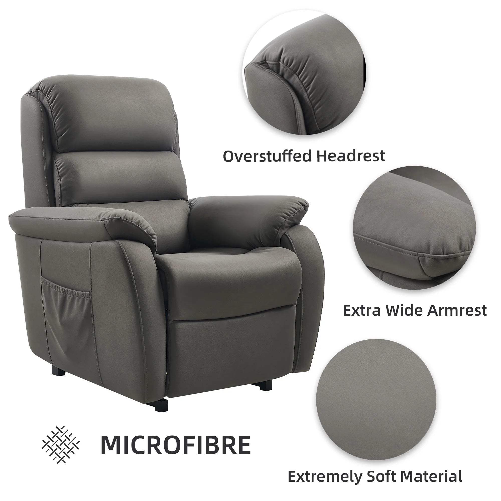 Electric Power Lift Recliner with Massage and Heat for Elderly O4330