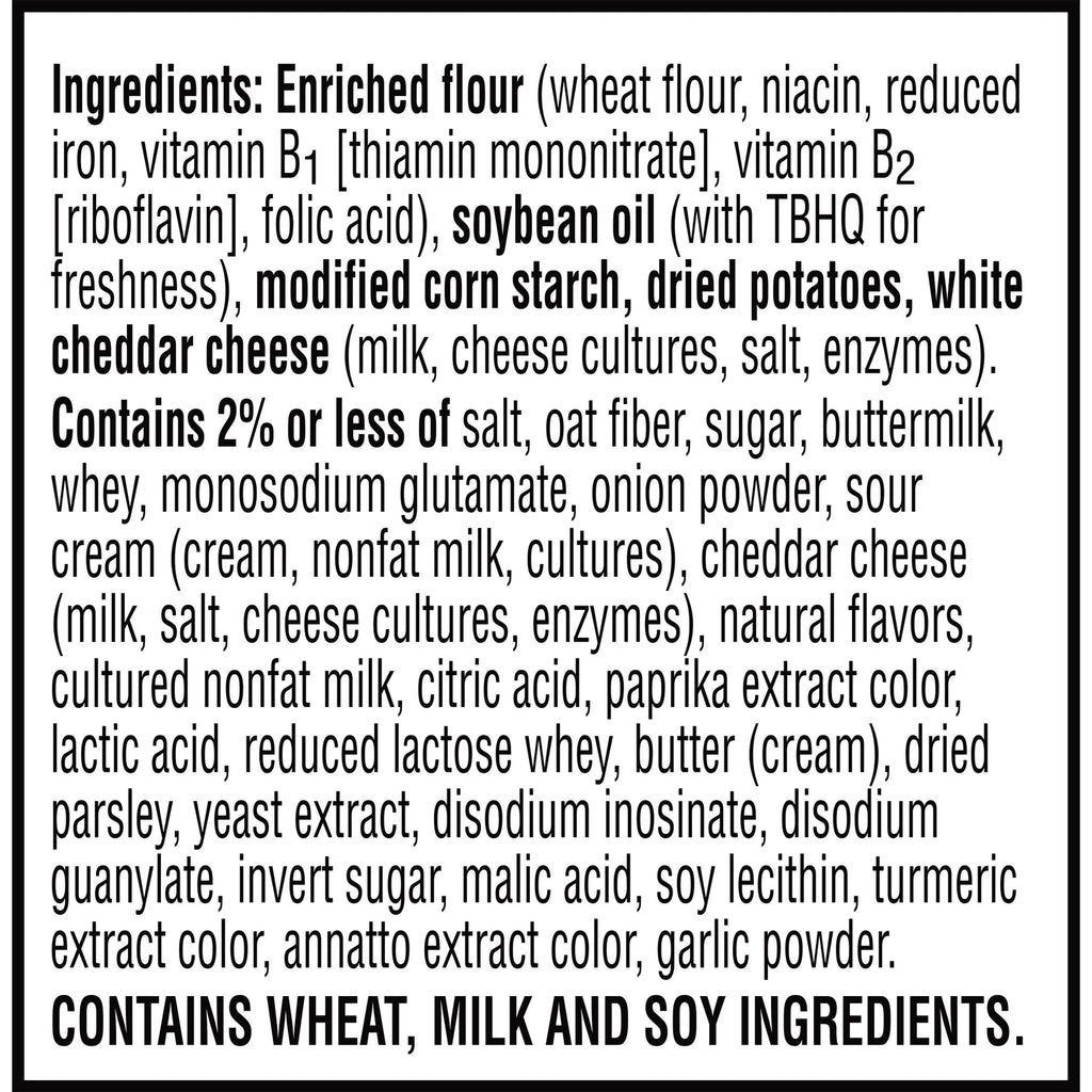 Cheddar Sour Cream Onion Cheese Cracker Chips, 9 oz, 12 Count R2024