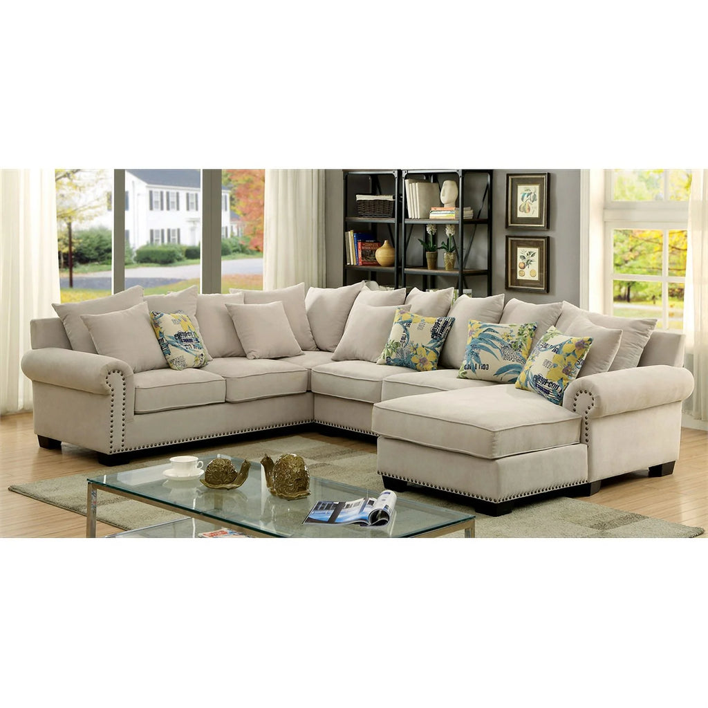 Armless Accent Chair in Beige G92480