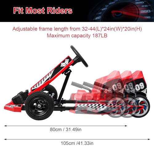 Kids Electric Drift Go Kart, 350W Motor, 16 MPH A10009
