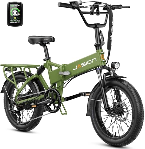Folding Electric Bike for Adults, 1200W Peak Motor, 28MPH Max Speed, 48V 10AH Removable Battery, 20" Fat Tire M14323