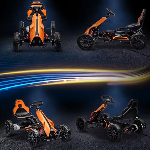 12V Electric Go Kart for Kids, Ride-On Toy with Adjustable Speed W1614