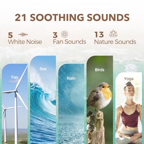 White Noise Sound Machine Alarm Clock with Bluetooth Speaker G270