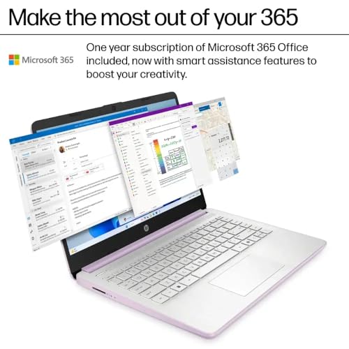 14 Ultrabook Intel 4-Core N150 32GB RAM 1.6TB Storage Wi-Fi 6 12 Hr Battery Lavender Win 11 C708386