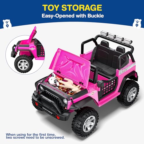 12V Kids Electric Ride On Car with Remote Control, Bluetooth Speaker, LED Lights Z308