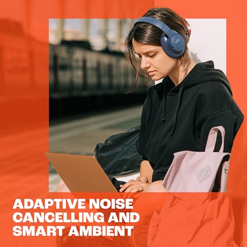 Wireless Over-Ear Headphones with Active Noise Cancelling, Bluetooth 5.3, 70H Battery Life, Foldable Design J49179