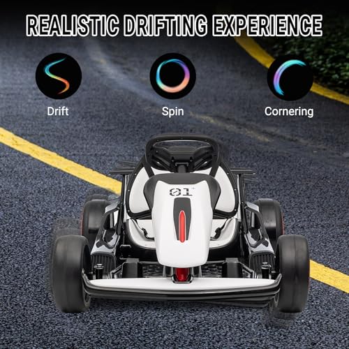 Electric Drift Kart for Kids, 2x200W Motor, 7AH Battery, Ages 6+ S301