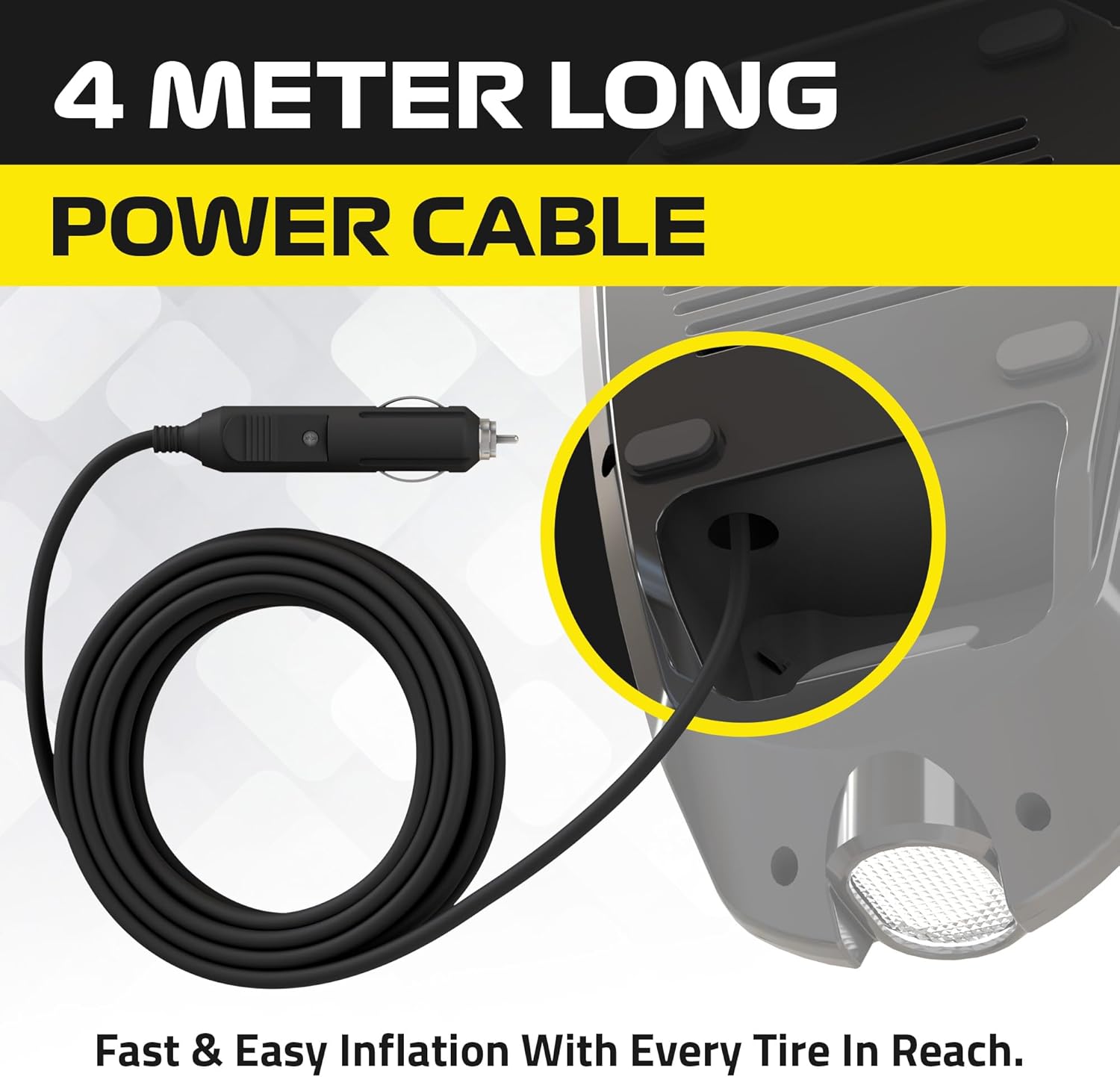 Tire Inflator Portable Air Compressor for Car, Motorcycle, Bicycle D984620