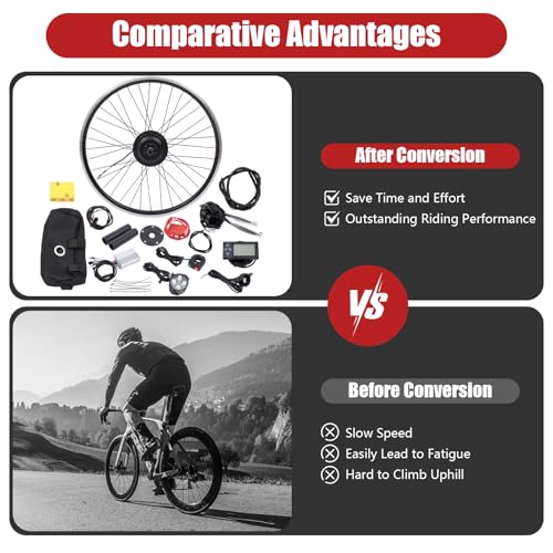 Electric Bike Conversion Kit 350W 36V Front Wheel Motor for 26 Inch Bicycles Z78456