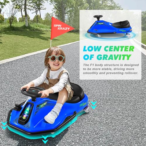 24V Electric Drifting Go Kart for Kids with Rotating Wheels, Pink D311017
