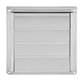 Dryer Vent Cover - 100mm Stainless Steel Wall Vent Moving Flaps Square Tumble Dryer Extractor Fan Outlet Airflow Vent Replacement Hood with Weather Proof Louvre