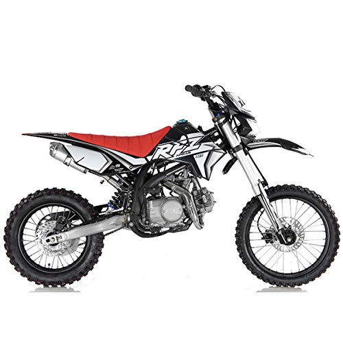 125cc Gas Dirt Pitbike with Headlight, Black Q764383