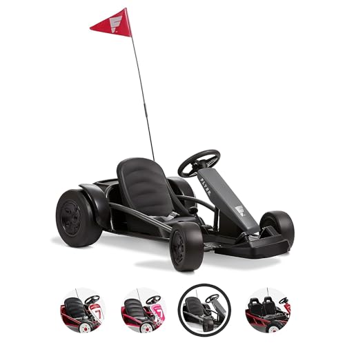 Kids Electric Go-Kart with Adjustable Seat, Grey X830256