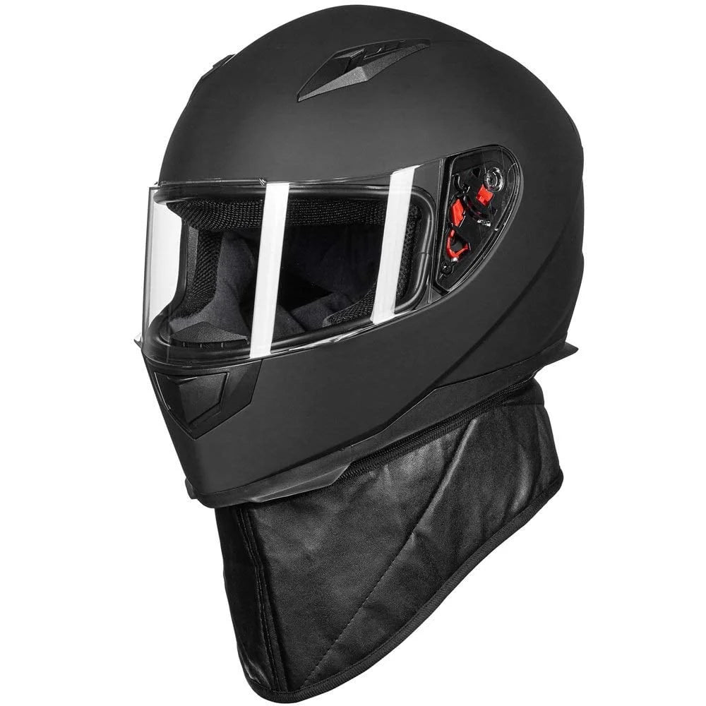 Motorcycle Full Face Helmet with Removable Neck Scarf I83562