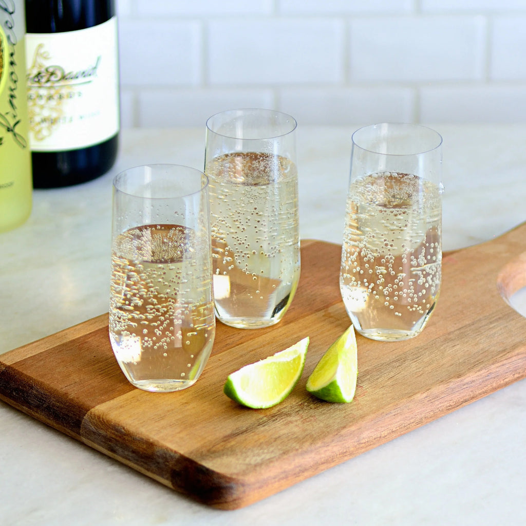 25 Pack Shatterproof Plastic Champagne Flutes 5 oz W4839