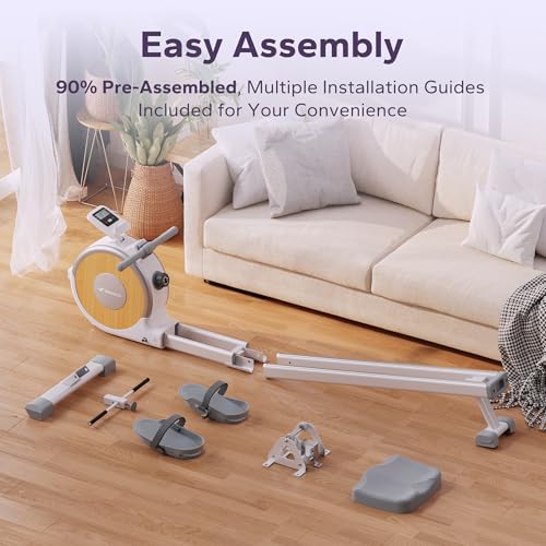 Magnetic Rowing Machine for Home, 16 Levels, Quiet Resistance, 350lbs Capacity Z5255