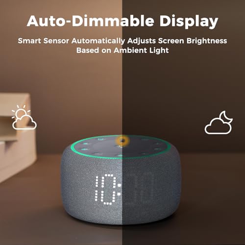White Noise Machine Alarm Clock with Bluetooth Speaker and Night Light G112