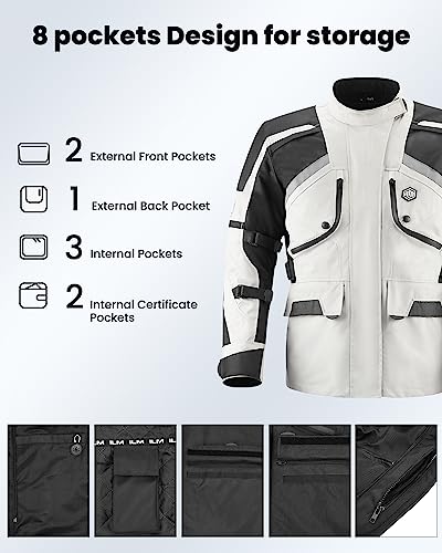 Motorcycle Jacket Adventure Riding Armored Airflow Waterproof H288