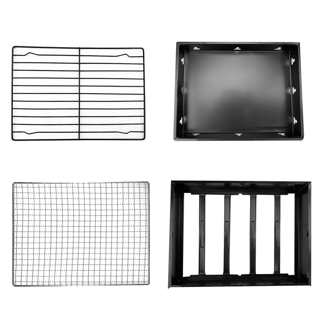 Foldable BBQ Charcoal Grill, Portable Stainless Steel Tabletop Barbecue Y537776