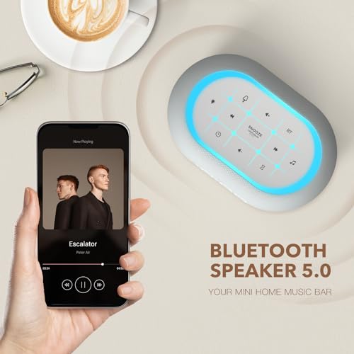 White Noise Sound Machine Alarm Clock with Bluetooth Speaker G270