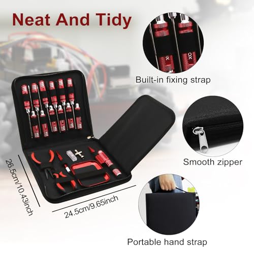 RC Car Tool Kit Hex Screwdriver Set with Pliers and Wrench for 1/8 1/10 RC Repair U339
