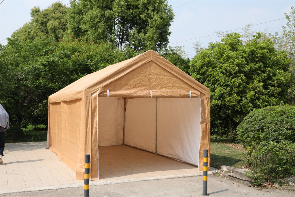 Heavy Duty Carport Canopy for Car Boat Shelter with Removable Sidewalls and Doors X7234