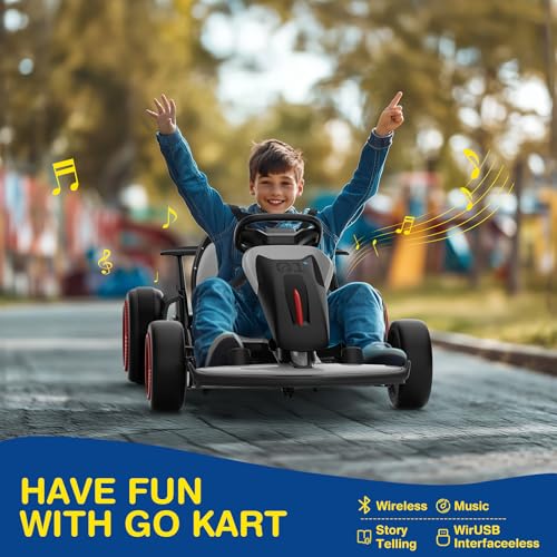 24V Electric Go Kart for Big Kids with 5-Point Safety Belt I93490